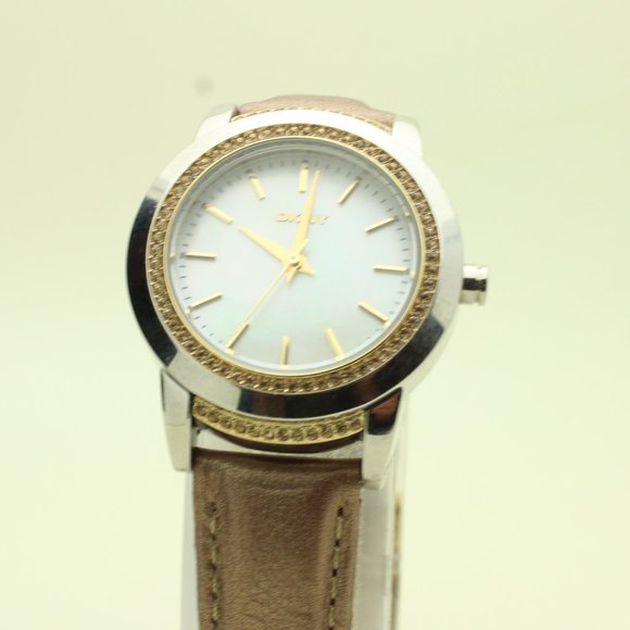 DKNY Round Glitz NY8676 Genuine Leather Women\'s Watch main image 9